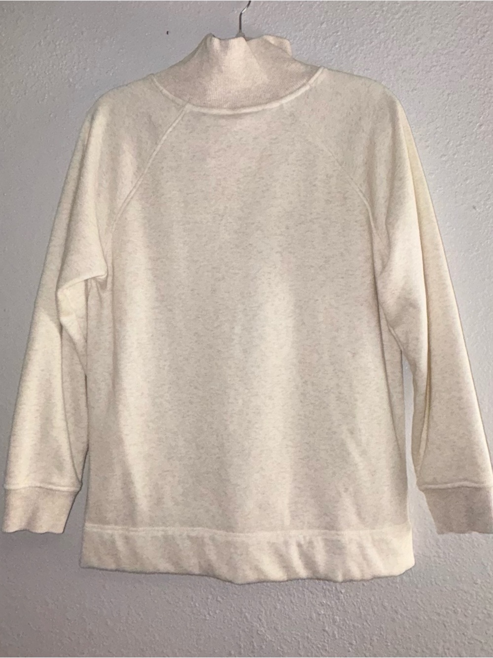 💙 Preloved Athleta Cream Cowl Neck Sweater with Side Zippers - Picture 4 of 6